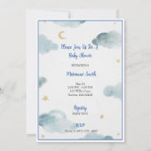 ヴィンテージ特別配送ストーク赤ちゃんシャワー 招待状 (裏面)