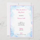 ヴィンテージ特別配送ストーク赤ちゃんシャワー 招待状 (裏面)