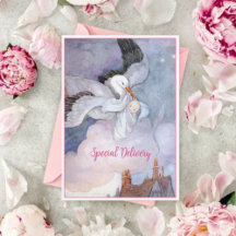 ヴィンテージ特別配送ストーク赤ちゃんシャワー