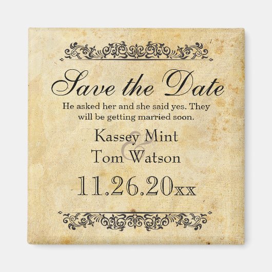 ヴィンテージ特殊お祝いの角華美括弧 マグネット (正面)