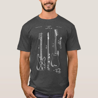 ヴィンテージ特許プリント1953バスギター Tシャツ