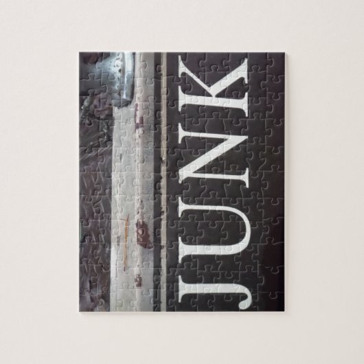 ヴィンテージ牽引トラックのジャンクサイン ジグソーパズル (縦)