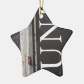 ヴィンテージ牽引トラックのジャンクサイン セラミックオーナメント (左)