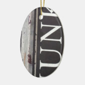 ヴィンテージ牽引トラックのジャンクサイン セラミックオーナメント (左)