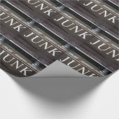 ヴィンテージ牽引トラックのジャンクサイン ラッピングペーパー (角)