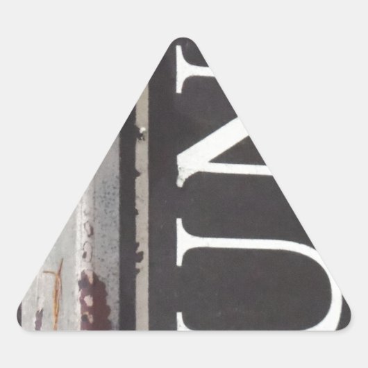 ヴィンテージ牽引トラックのジャンクサイン 三角形シール (正面)