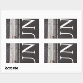 ヴィンテージ牽引トラックのジャンクサイン 長方形シール (シート)