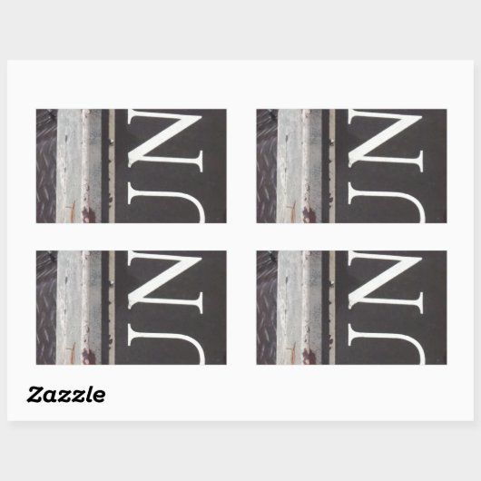 ヴィンテージ牽引トラックのジャンクサイン 長方形シール (シート)