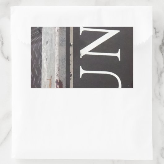 ヴィンテージ牽引トラックのジャンクサイン 長方形シール (バッグ)