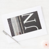 ヴィンテージ牽引トラックのジャンクサイン 長方形シール (封筒)