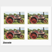 ヴィンテージ牽引機関 長方形シール (シート)