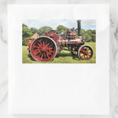 ヴィンテージ牽引機関 長方形シール (バッグ)