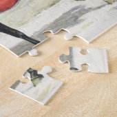 ヴィンテージ犬と馬の友人 ジグソーパズル (側面)