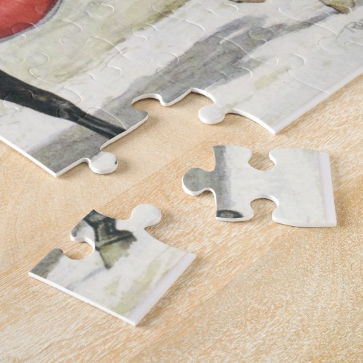 ヴィンテージ犬と馬の友人 ジグソーパズル (側面)