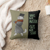 ヴィンテージ犬にマスター猫にスタッフ引用文 クッション (ブランケット)