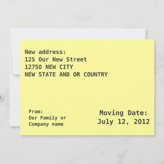 ヴィンテージ犬のカート私達は発表を動かしています 案内状 (裏面)