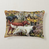 ヴィンテージ犬のセッターのトリオ アクセントクッション (裏面)