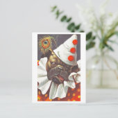 ヴィンテージ犬のピエロはがき ポストカード (スタンド正面)