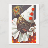 ヴィンテージ犬のピエロはがき ポストカード (正面)