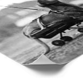 ヴィンテージ犬の写真ダッシュント犬のレトロなペットラブ ポスター (角)