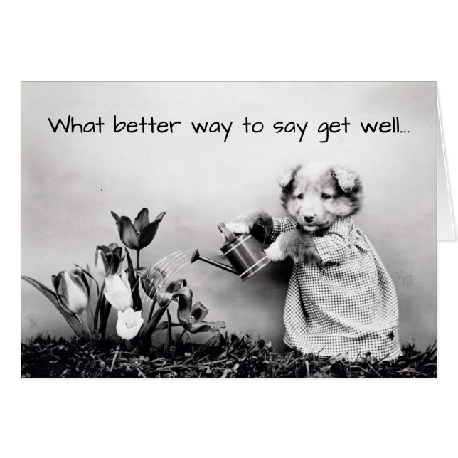 ヴィンテージ犬の服を着てウェルカードを取得 (正面横)