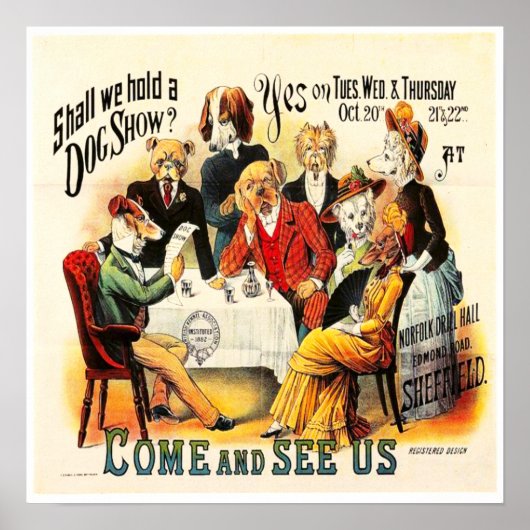 「ヴィンテージ犬ショー」のポスター ポスター (正面)