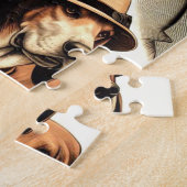 ヴィンテージ犬シームレス ジグソーパズル (側面)