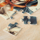 ヴィンテージ犬シームレス ジグソーパズル (側面)