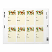 ヴィンテージ犬スライディングオンアイスギフトラベル ラベル (フルシート)