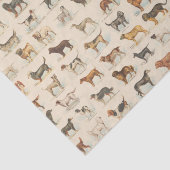 ヴィンテージ犬パターン(の模様が)ある種 薄葉紙 (詳細)