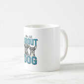 ヴィンテージ犬愛好者の引用符ベクターデザイン_1 コーヒーマグカップ (正面右)