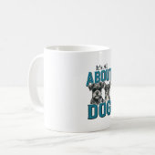 ヴィンテージ犬愛好者の引用符ベクターデザイン_1 コーヒーマグカップ (正面左)