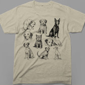 ヴィンテージ犬種コレクション パピースケッチ トライブレンドTシャツ