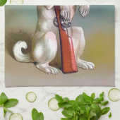 ヴィンテージ犬 キッチンタオル (折り畳み)