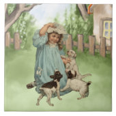 ヴィンテージ犬 タイル (正面)