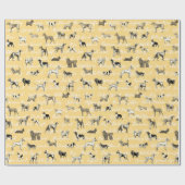 ヴィンテージ犬 ラッピングペーパー (フラット)
