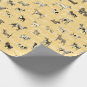 ヴィンテージ犬 ラッピングペーパー (角)