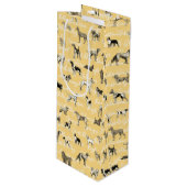 ヴィンテージ犬 ワインギフトバッグ (正面アングル)