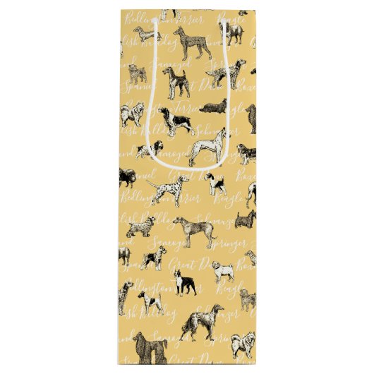 ヴィンテージ犬 ワインギフトバッグ (正面)