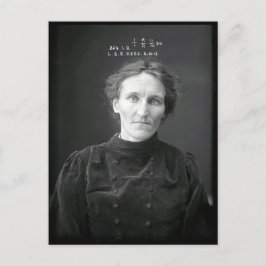 ヴィンテージ犯罪犯罪黒白ムグショット写真 ポストカード