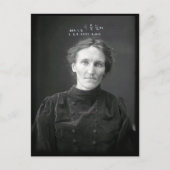 ヴィンテージ犯罪犯罪黒白ムグショット写真 ポストカード (正面)