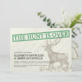 ヴィンテージ狩りがオーバー結婚式招待状 招待状 (スタンド正面)