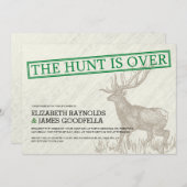 ヴィンテージ狩りがオーバー結婚式招待状 招待状 (正面/裏面)