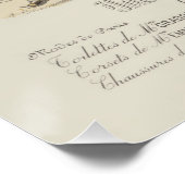 ヴィンテージ狩り衣装ビクトリアンフランスのヴィンテージアド ポスター (コーナー)