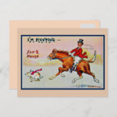 ヴィンテージ狩りfor aハウスおもしろいイラストレーション ポストカード (正面/裏面)