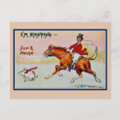 ヴィンテージ狩りfor aハウスおもしろいイラストレーション ポストカード (正面)