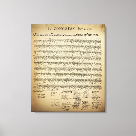 ヴィンテージ独立宣言 キャンバスプリント (正面)