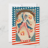 ヴィンテージ独立記念日アンティークアメリカーナ招待状 招待状 (正面)