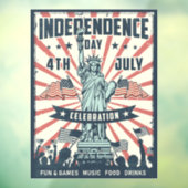 ヴィンテージ独立記念日ウィンドウの固定 ウィンドウサイン (シート3)