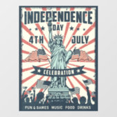 ヴィンテージ独立記念日ウィンドウの固定 ウィンドウサイン (シート)